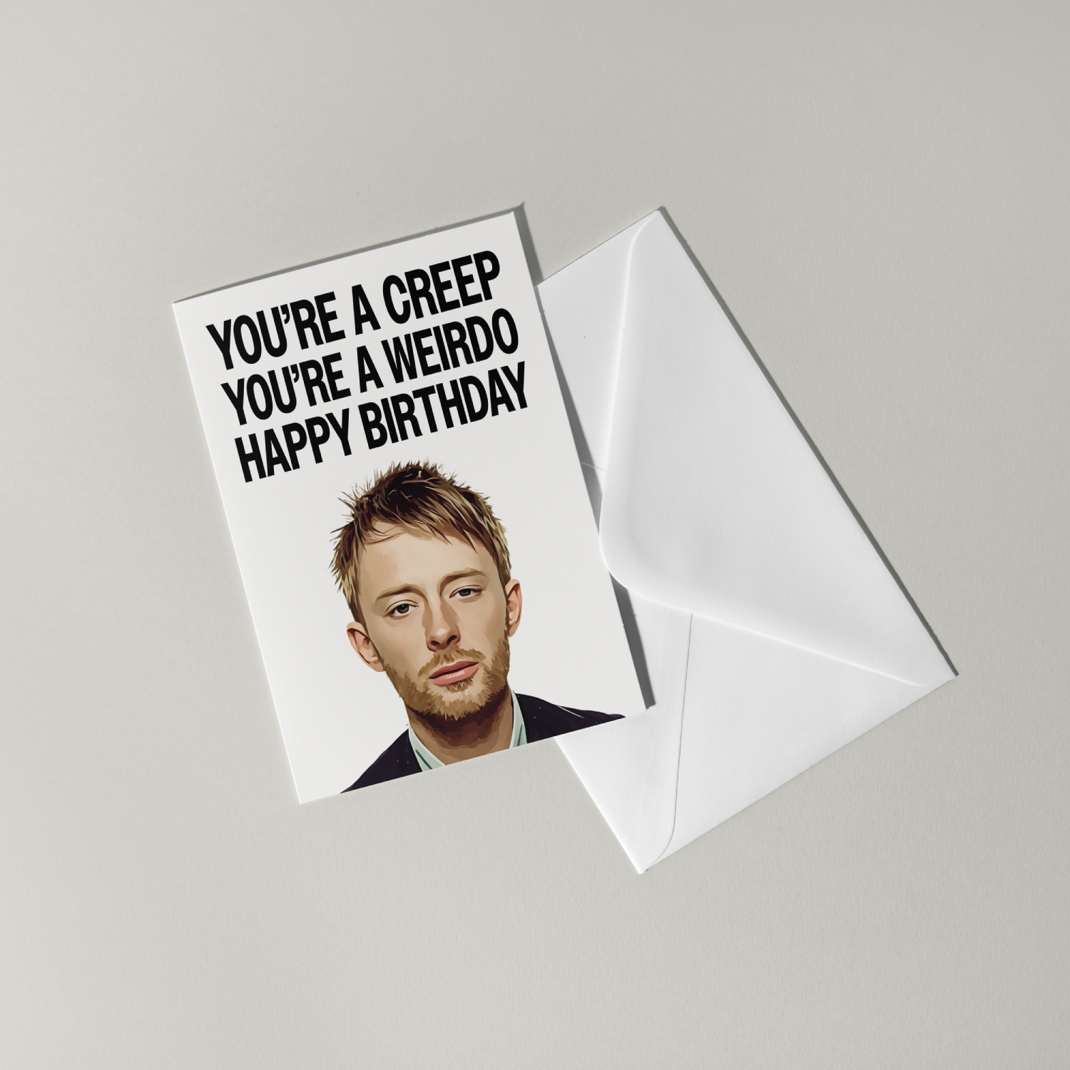 Funny Thom Yorke Birthday Card