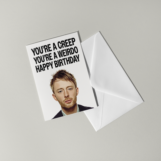Funny Thom Yorke Birthday Card